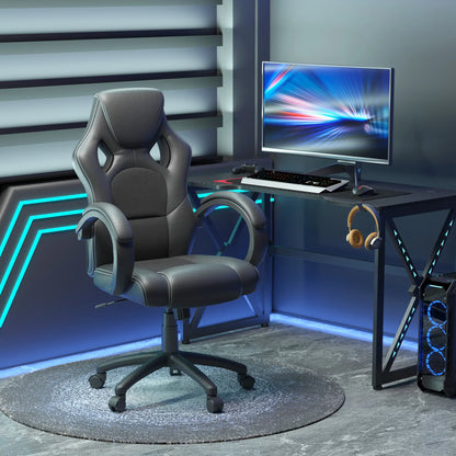 Racing Gaming Chair, Swivel Wheels, Padded Headrest, Tilt, Black Executive & Manager Chairs at Gallery Canada