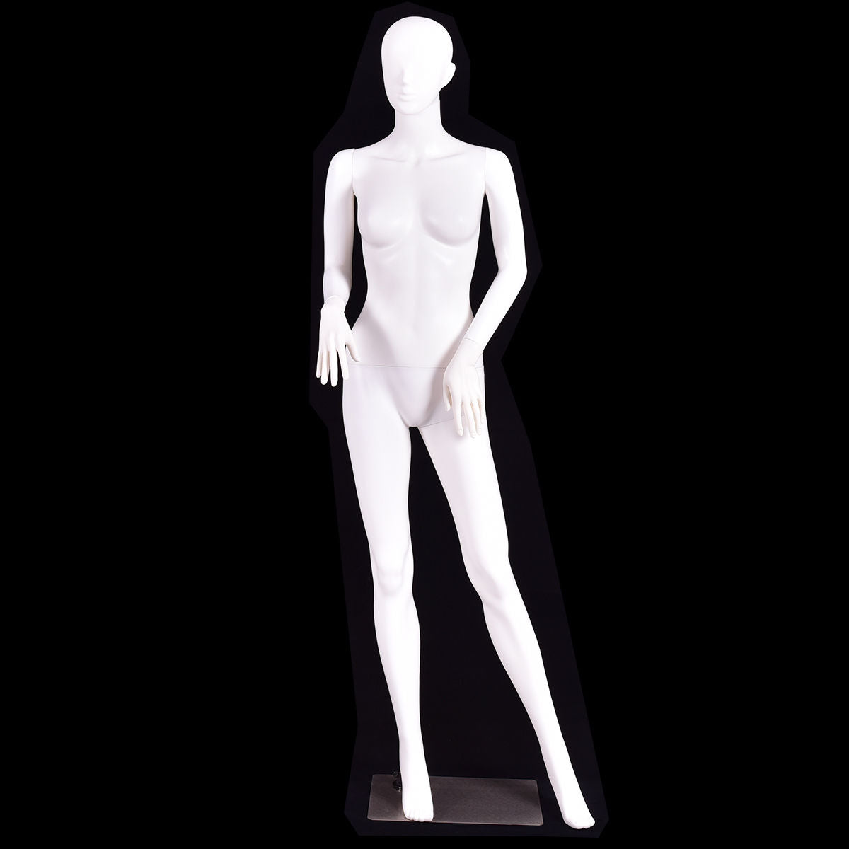 5.8 Feet Plastic Female Mannequin Adjustable Detachable Manikin with Metal Stand Decorative Accessories at Gallery Canada