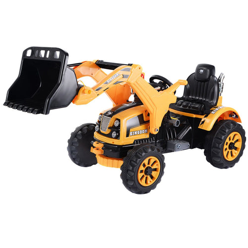 Kids Ride On Dumper Truck, 12V Battery Powered, Yellow