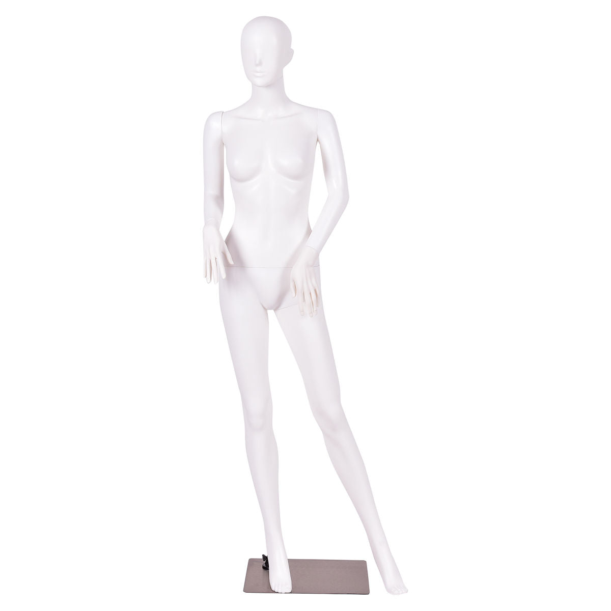 5.8 Feet Plastic Female Mannequin Adjustable Detachable Manikin with Metal Stand Decorative Accessories at Gallery Canada