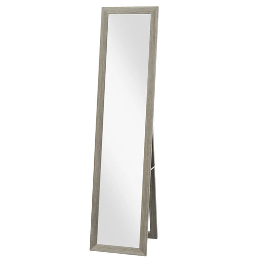 15" x 62" Full Length Mirror, Free Standing, Grey Full Length Mirrors Grey, Clear at Gallery Canada