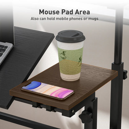 Mobile Stand Up Desk, Height and Angle Adjustable with Wheels, Black Computer Desks at Gallery Canada