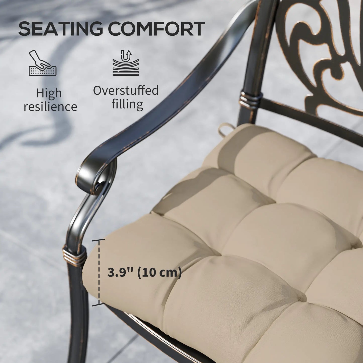 4-Piece Patio Chair Cushion Set With Ties, Indoor Outdoor Replacement Patio Chair Cushions at Gallery Canada