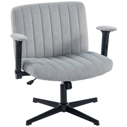 Criss Cross Chair, Flip-up Armrests, Adjustable Height, Tilting, No Wheels, Grey Task Chairs at Gallery Canada