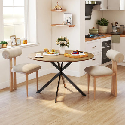 47" Round Kitchen Table For 4, Industrial Dining Table, And Black, Brown Dining Tables at Gallery Canada