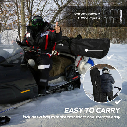 5-8 Person Pop-Up Ice Fishing Shelter, Portable Tent, Black Ice Fishing Tents at Gallery Canada