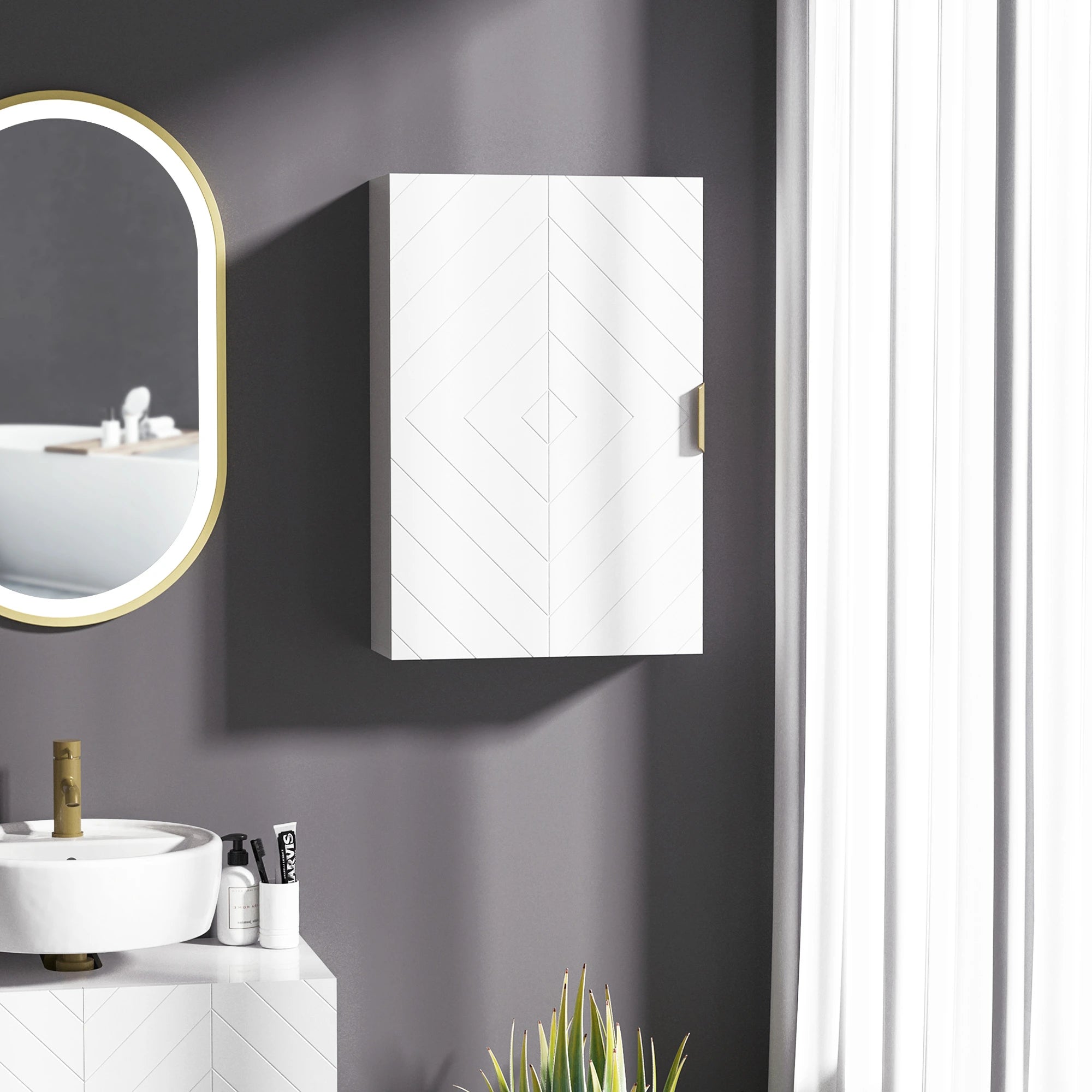 Modern Bathroom Medicine Cabinet, Adjustable Shelves, Single Door Bathroom Cabinets at Gallery Canada
