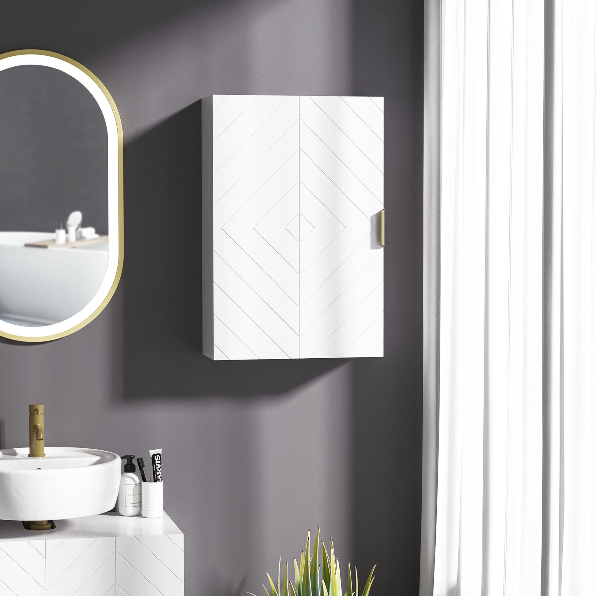Modern Bathroom Medicine Cabinet, Adjustable Shelves, Single Door Bathroom Cabinets at Gallery Canada