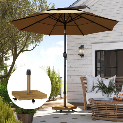 Heavy Duty Patio Umbrella Stand with Wheels, Outdoor Base Holder Umbrella Bases at Gallery Canada