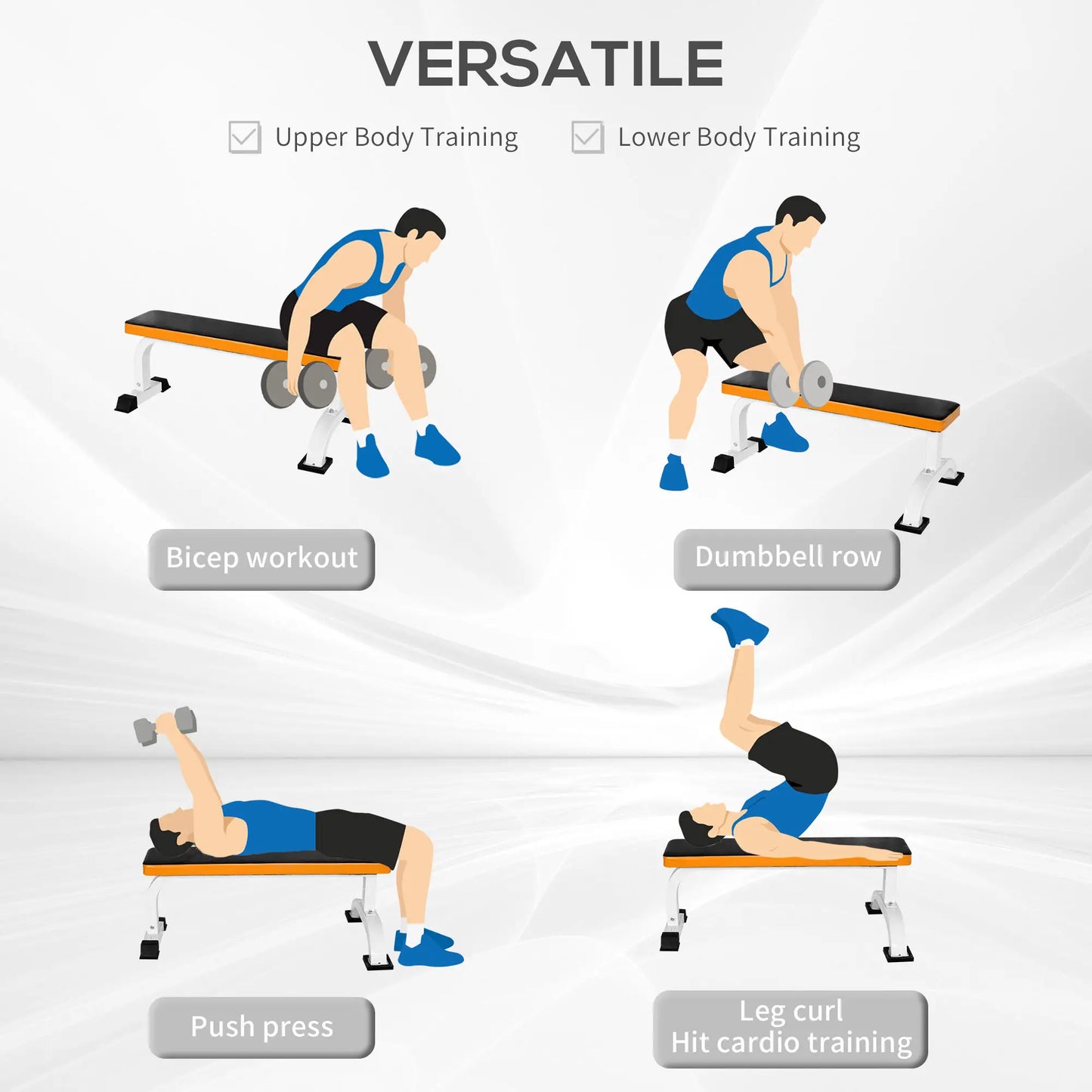 Multipurpose Workout Bench, Flat Barbell Bench, Weight Lifting Equipment Weight Benches at Gallery Canada
