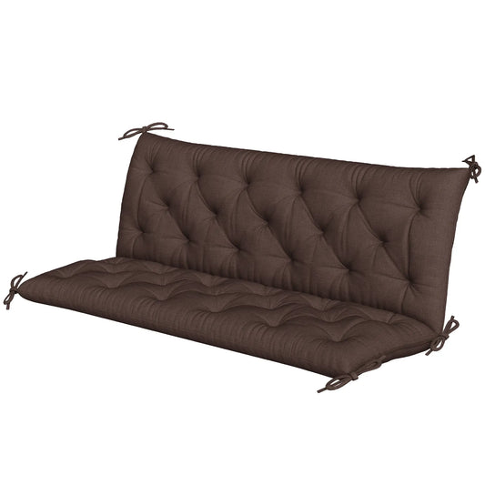 3-Seater Outdoor Bench Swing Chair Replacement Cushions, Patio Garden Patio Chair Cushions Coffee at Gallery Canada