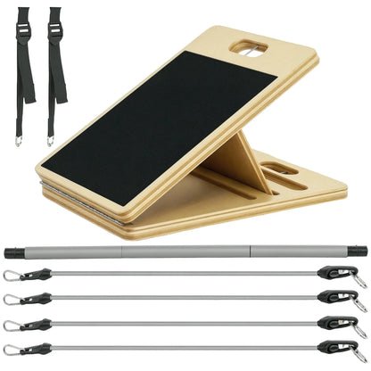 Pilates Bar Kit, Resistance Bands, Foldable Calf Stretch Board, Grey More-Strength Training Equipment at Gallery Canada