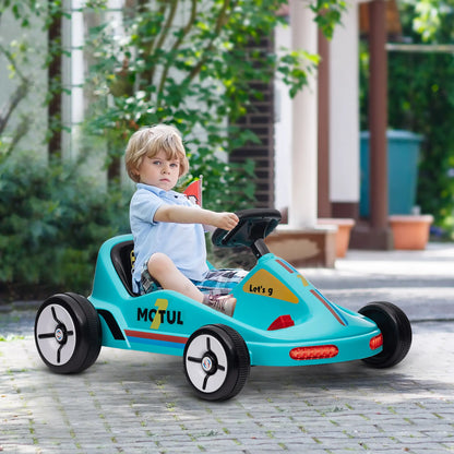 6V Electric Go Kart for Kids 3-5, Music, Light, Horn, Blue Pedal Go Karts for Kids at Gallery Canada