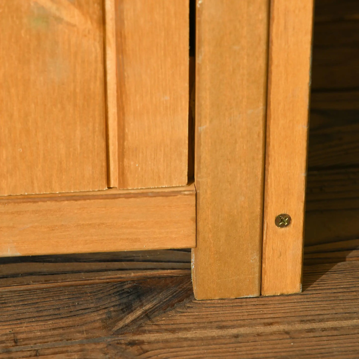 30" x 21" x 71" Garden Storage Shed, Outdoor Tool House, 3 Tier Shelves, Brown Sheds at Gallery Canada