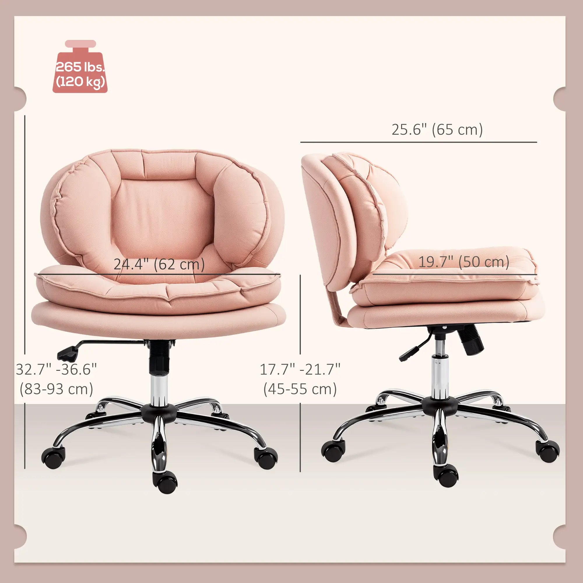 Criss Cross Swivel Office Chair, Tilting, No Arm, Pink Task Chairs at Gallery Canada