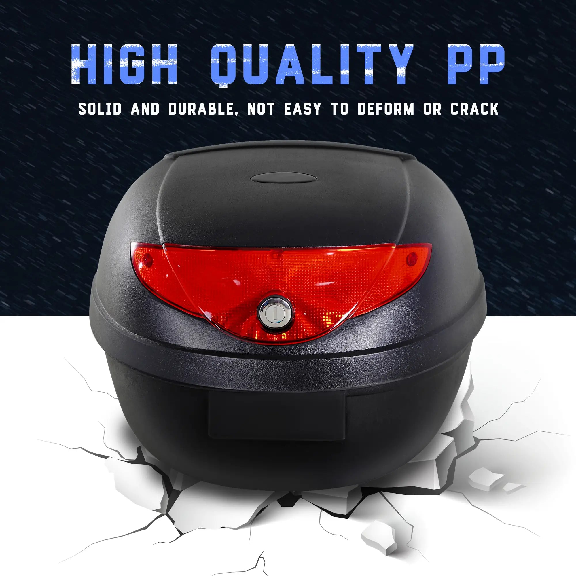 Detachable Scooter Motorcycle Trunk, 24L, Lockable, Black Automotive at Gallery Canada