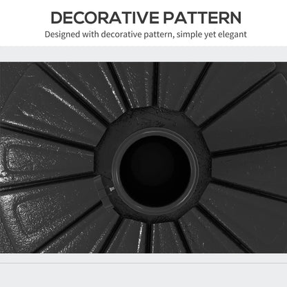 Heavy Duty Concrete Umbrella Base, Steel Pole, Round Parasol Stand, Black Umbrella Bases at Gallery Canada