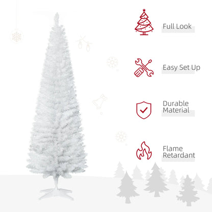 6 FT Christmas Tree, Classic Holiday Indoor Decoration, White White Christmas Trees at Gallery Canada