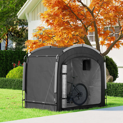 Bike Storage Shed Tent, Portable Waterproof, 210D Oxford Fabric, Black Car Shelters at Gallery Canada