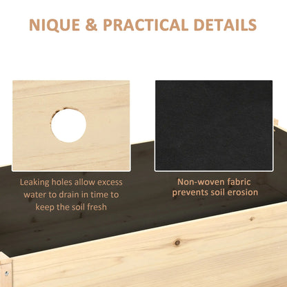 46'' x 24'' Raised Garden Bed, Wooden Elevated Planter Box, Non-Woven Liner Elevated Garden Beds at Gallery Canada