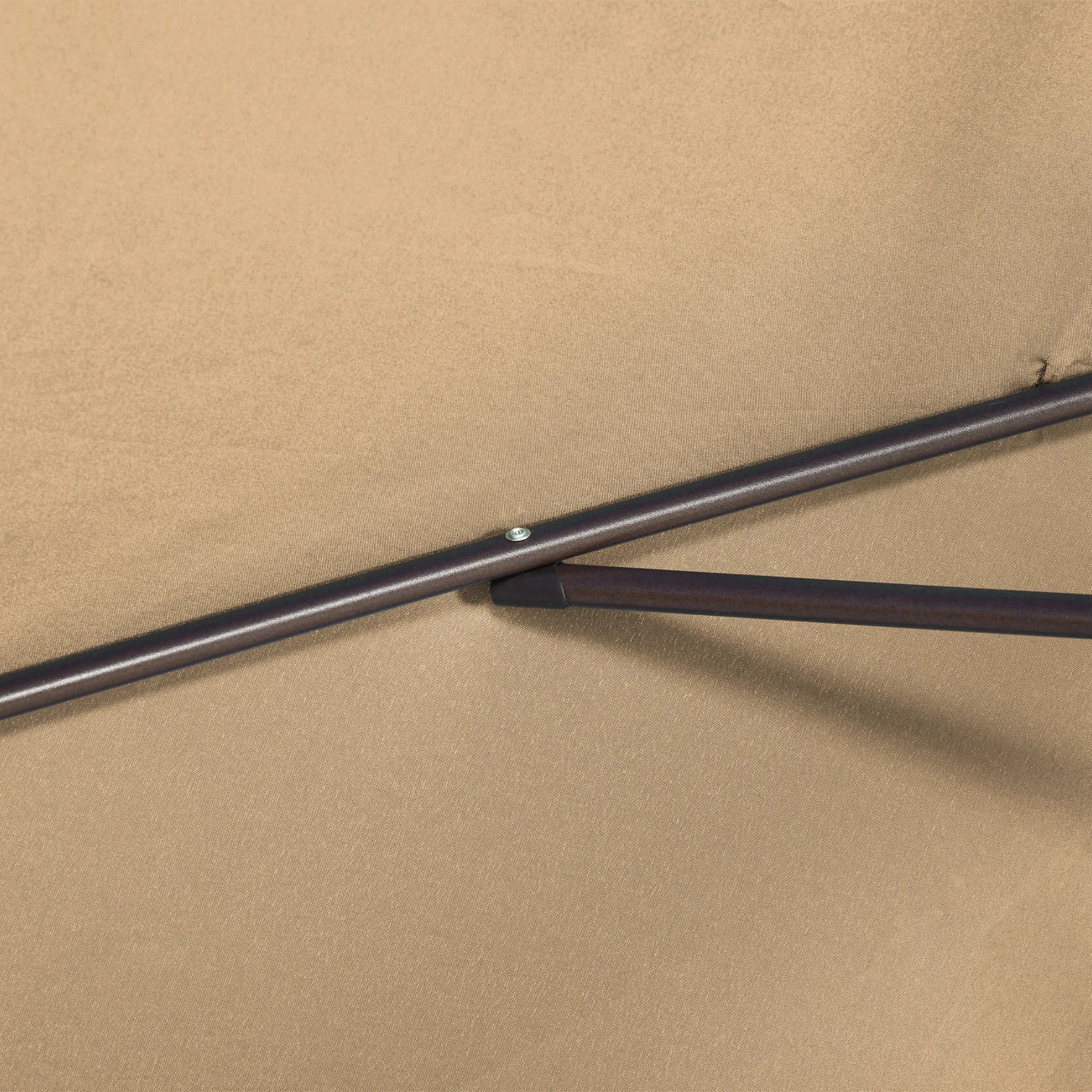 6.5x10ft Rectangle Patio Umbrella, Aluminum Frame, Crank Handle, Tan Sun Umbrellas at Gallery Canada