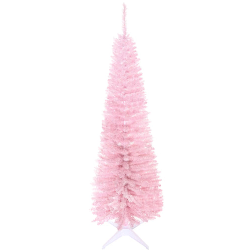 5FT Artificial Christmas Tree, Realistic Branches, Stable Stand, Pink