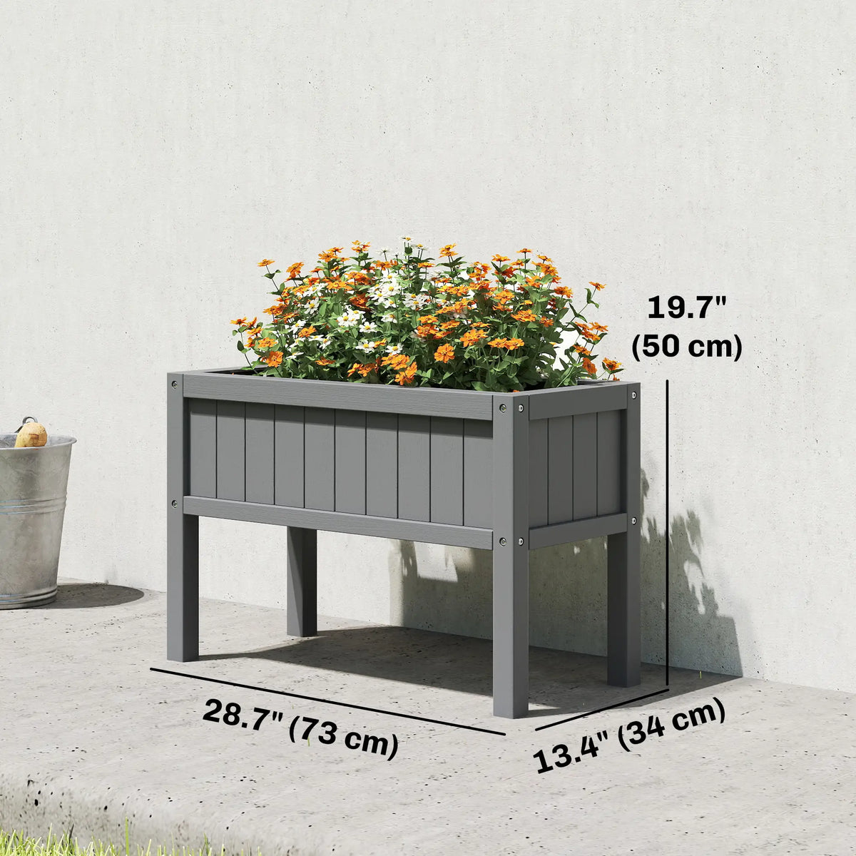 Raised Garden Bed With Legs, HDPE Planter With Drainage Holes Elevated Garden Beds at Gallery Canada