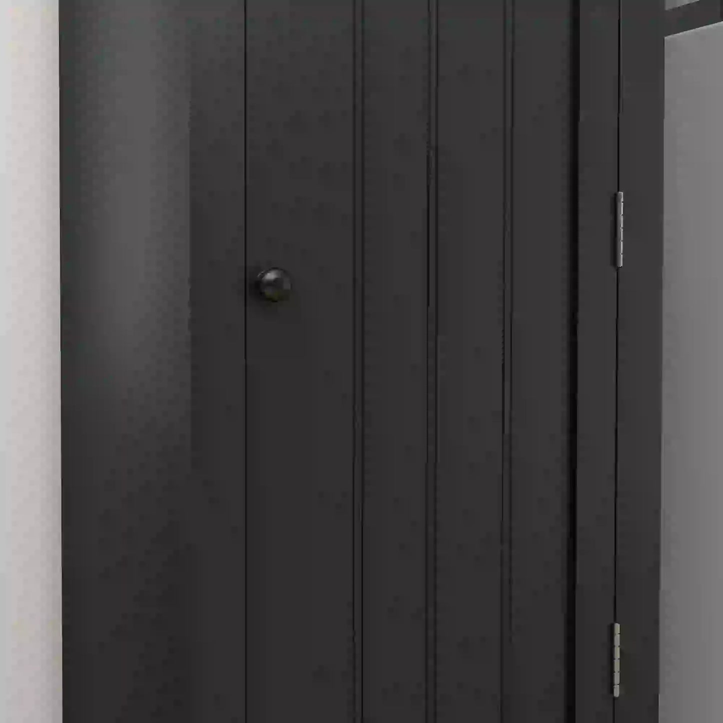 48" Kitchen Pantry Cabinet, Single Door, 4 Tier Adjustable Shelves, Black Kitchen Pantry Cabinets at Gallery Canada