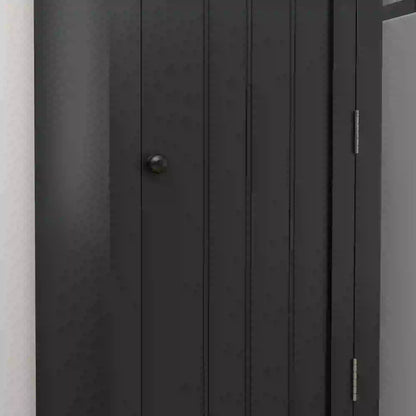 48" Kitchen Pantry Cabinet, Single Door, 4 Tier Adjustable Shelves, Black Kitchen Pantry Cabinets at Gallery Canada