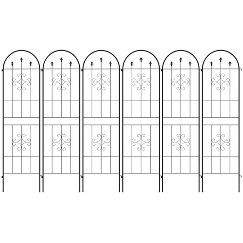 Metal Trellis Set of 6, Garden Climbing Plant Support, Arrow Design