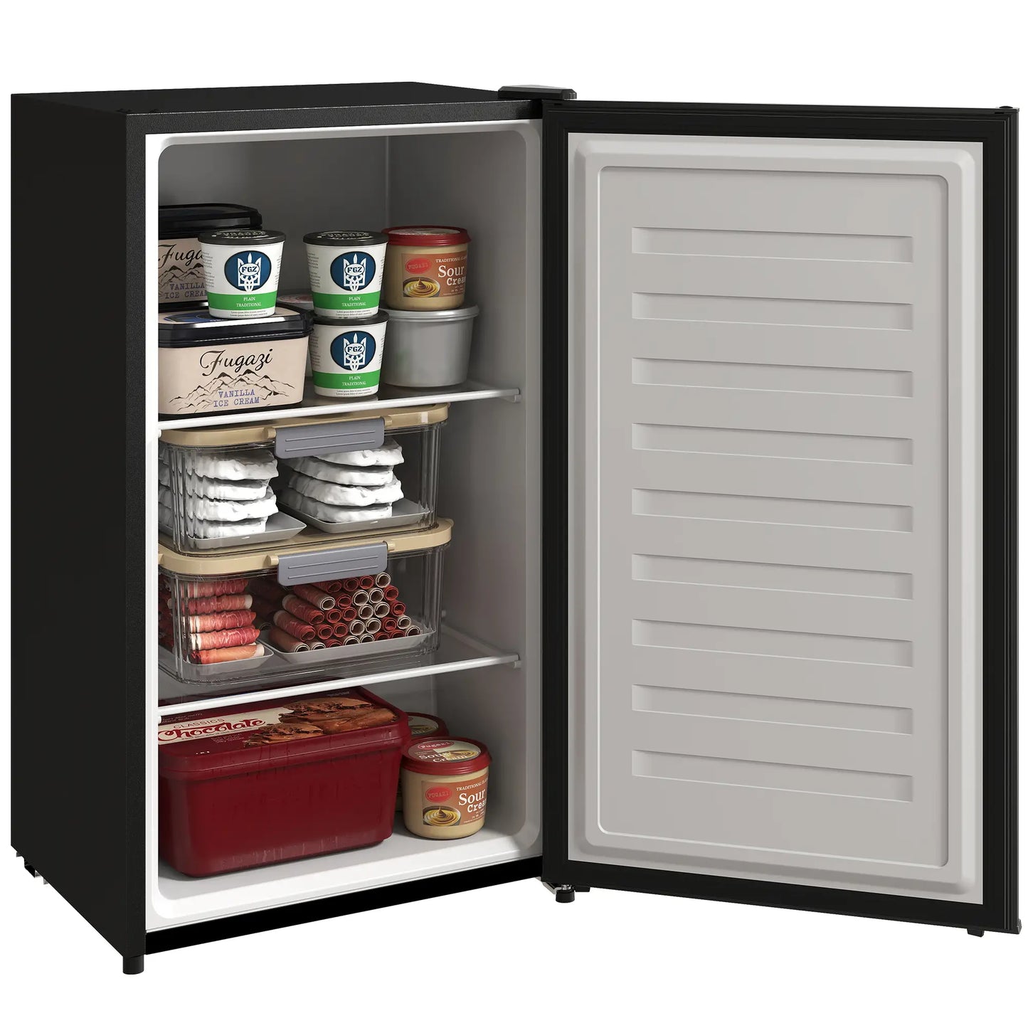 2.1 Cu. Ft. Mini Freezer, Compact Upright, Reversible Door, Black Small Kitchen Appliances Black at Gallery Canada