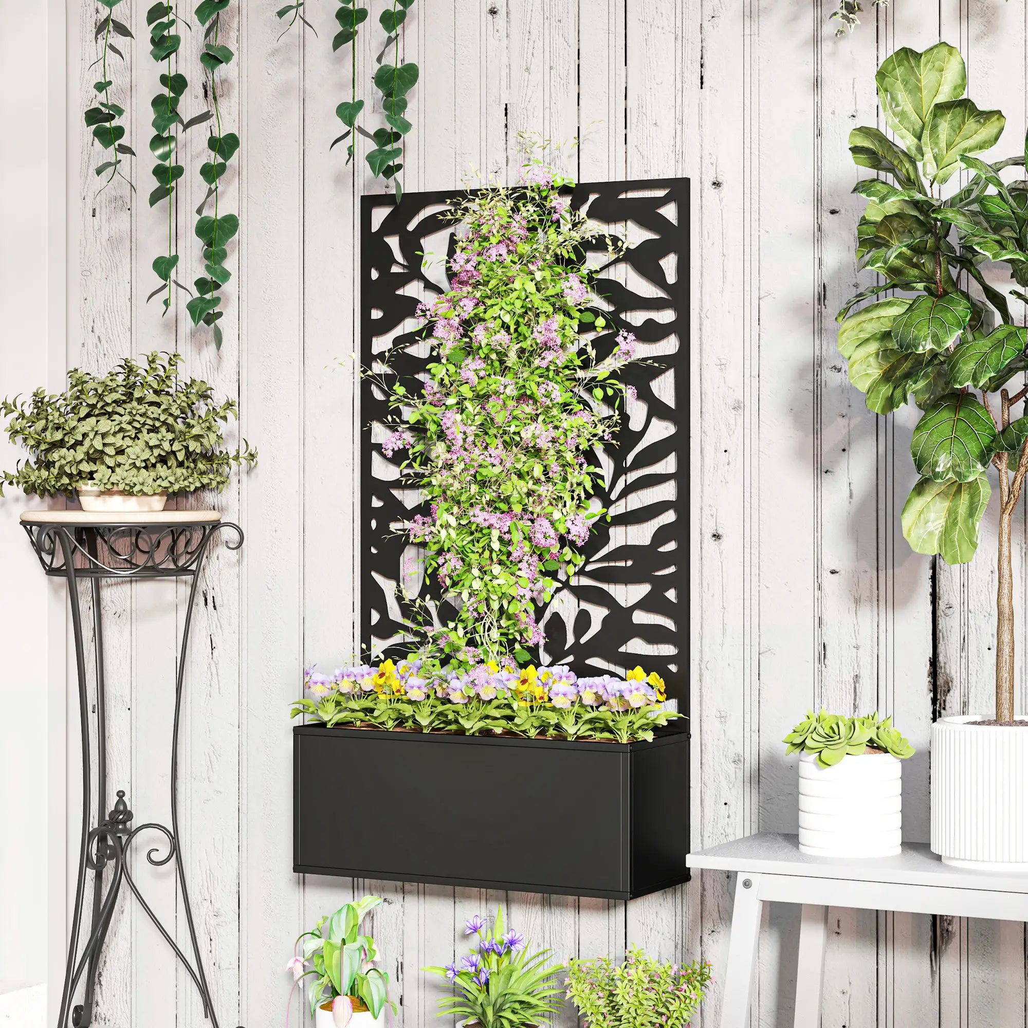 Raised Garden Bed With Trellis, 24