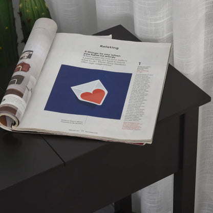 Flip Top End Side Table with Cabinet, Bottom Shelf, Dark Coffee Side Tables at Gallery Canada