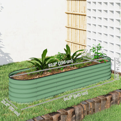 8 x 2 x 1.5 FT Galvanized Steel Raised Garden Bed, Green Galvanized Planter Boxes at Gallery Canada