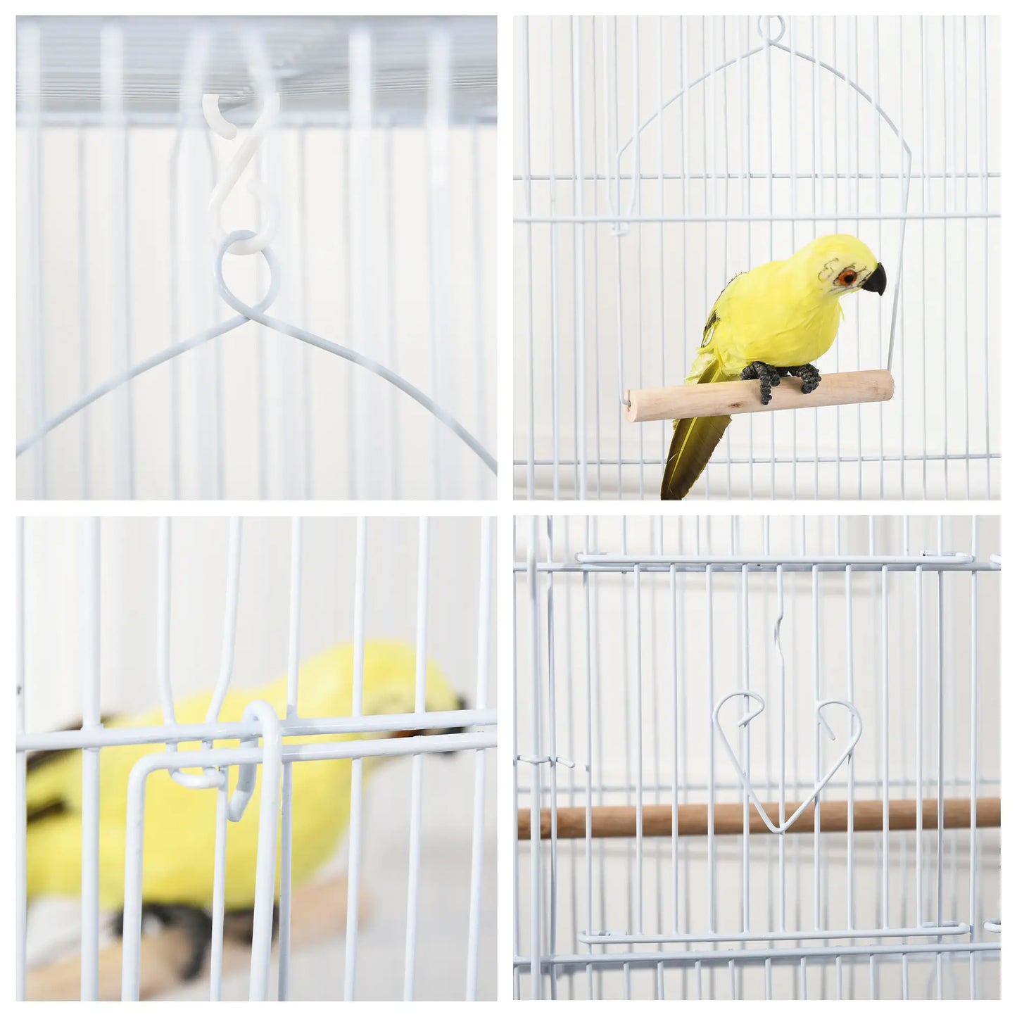 36" Bird Cage, Macaw Play House, Parrot Flight Cage, White Bird Cages at Gallery Canada