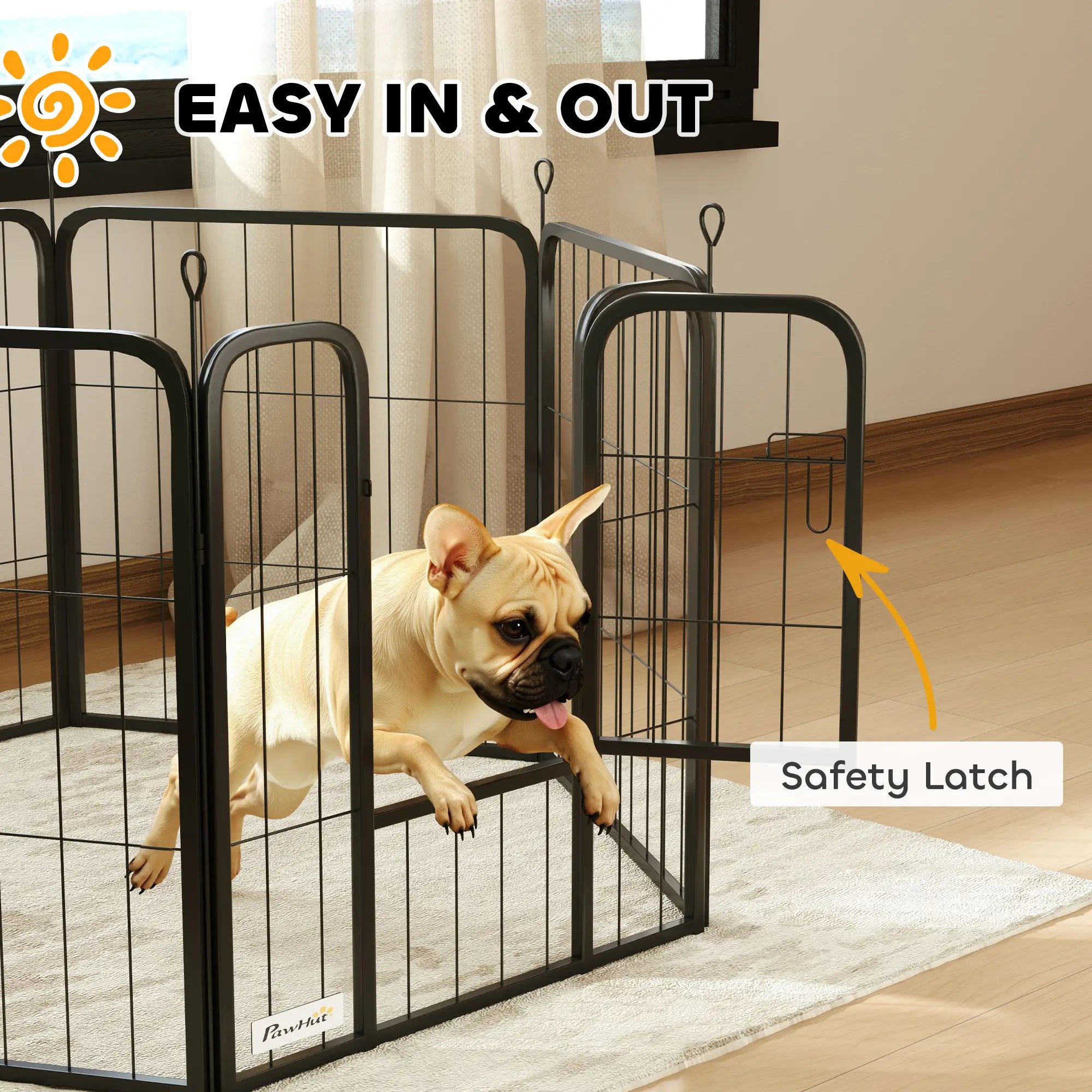 6 Panels Heavy Duty Dog Playpen, 24