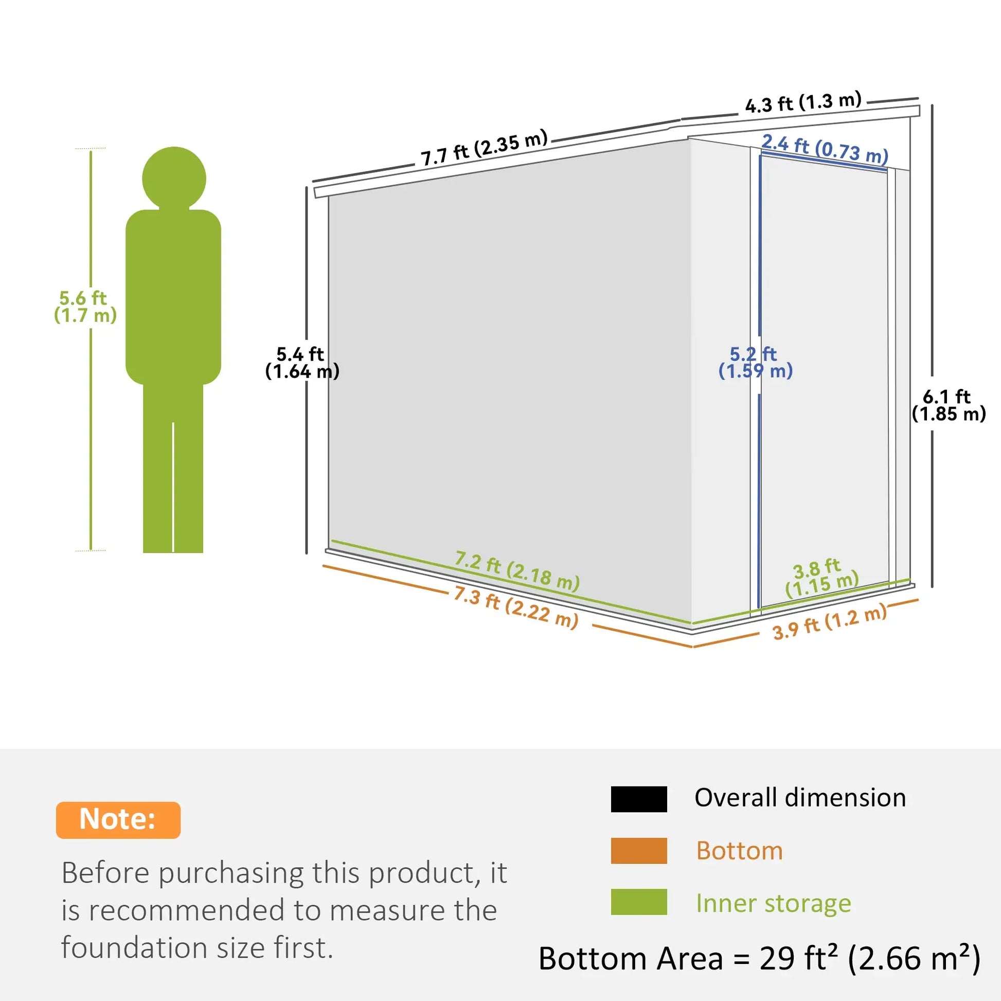 4' x 8' Outdoor Storage Shed, Metal Tool Shed, Lockable Door, Air Vents, Dark Grey Sheds at Gallery Canada