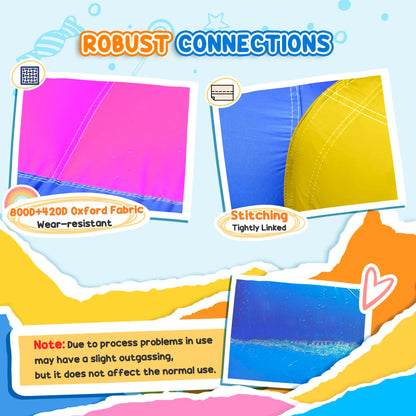 5 in 1 Inflatable Bounce Castle, Trampoline Water Slide, 12.4' x 10.5' x 6.9', Multi-color Inflatables at Gallery Canada