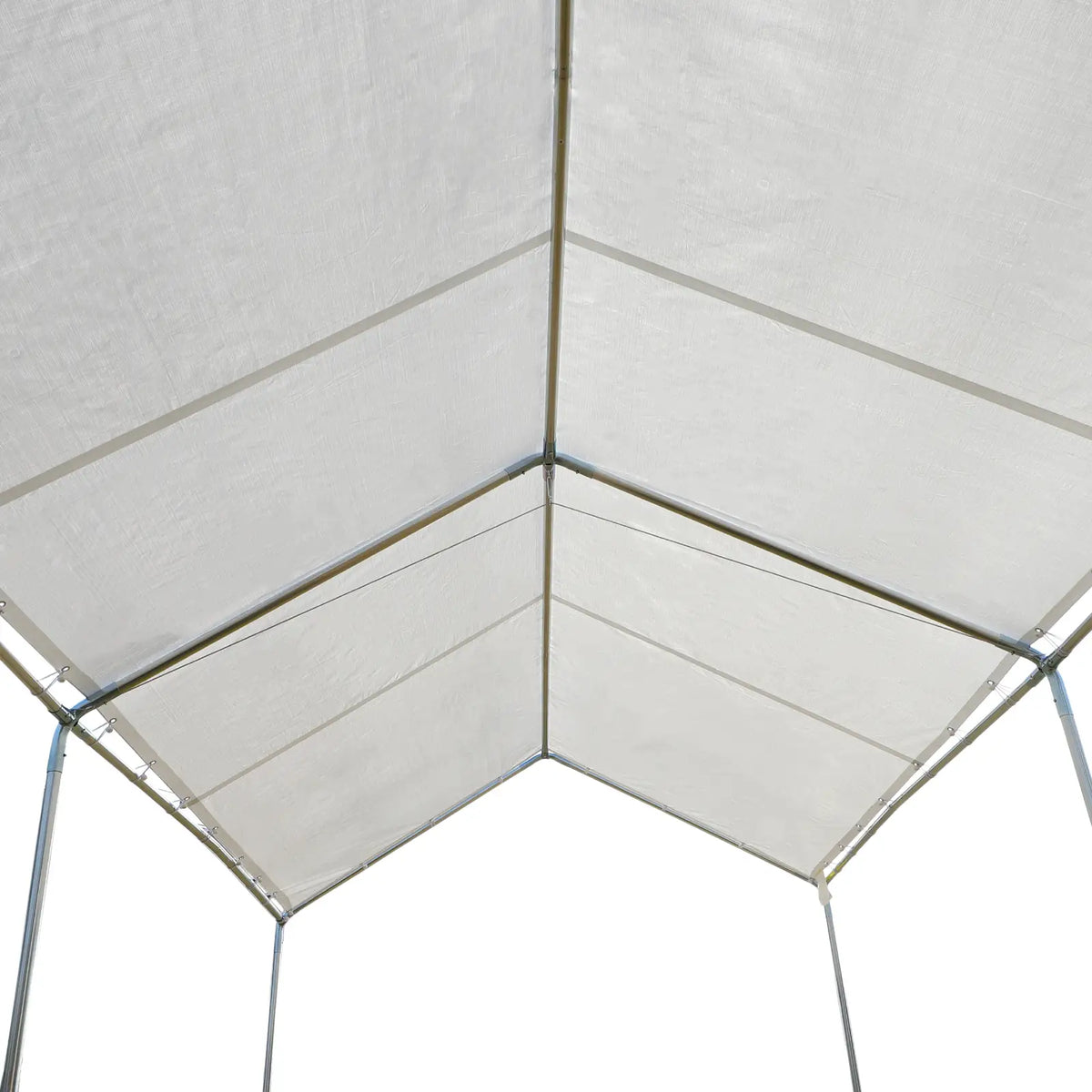 10' x 20' Heavy Duty Galvanized Carport Canopy, Anchor Kit, White Car Shelters at Gallery Canada
