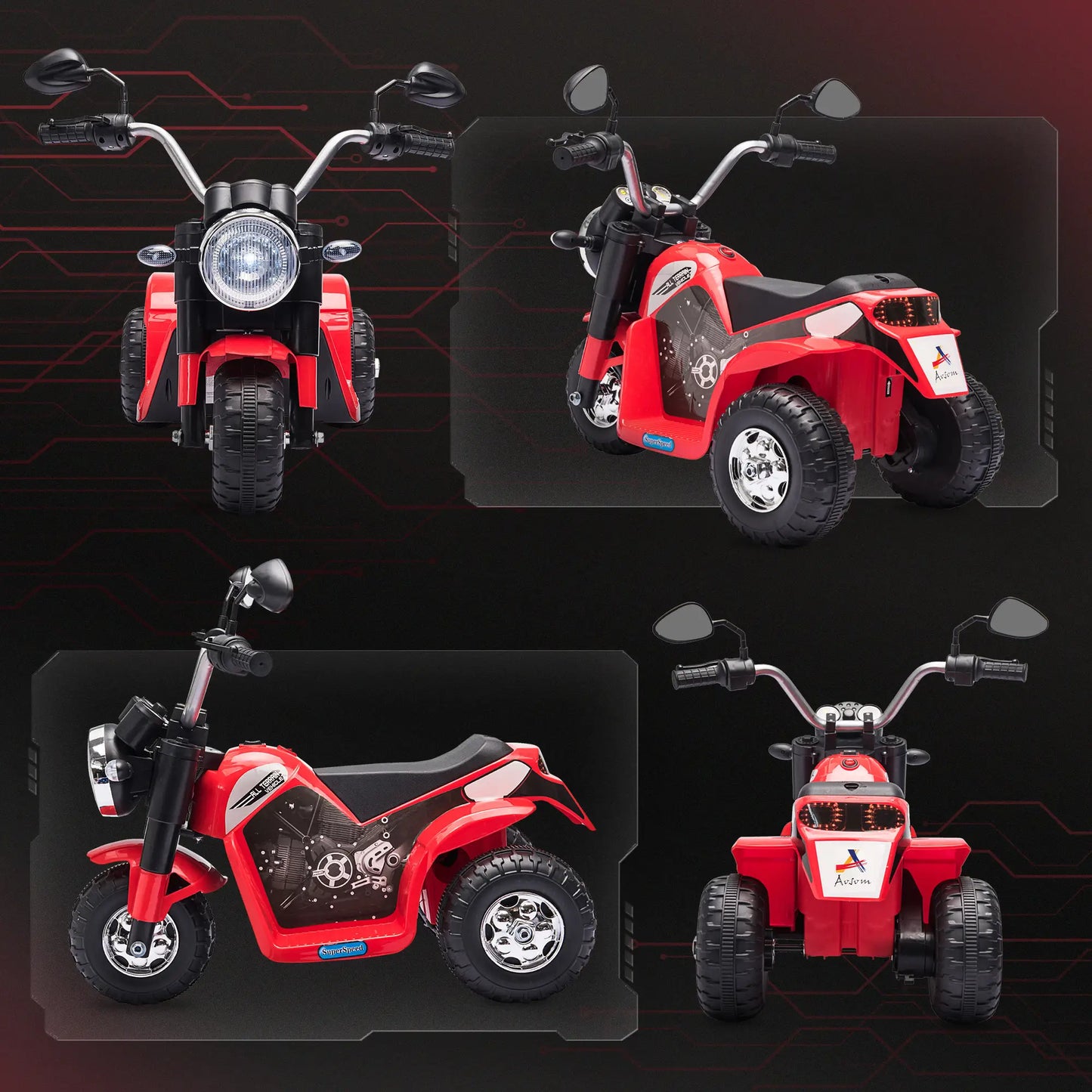 Kids Electric Motorcycle 6V, 18-36 Months, Red Electric Motorcycles at Gallery Canada