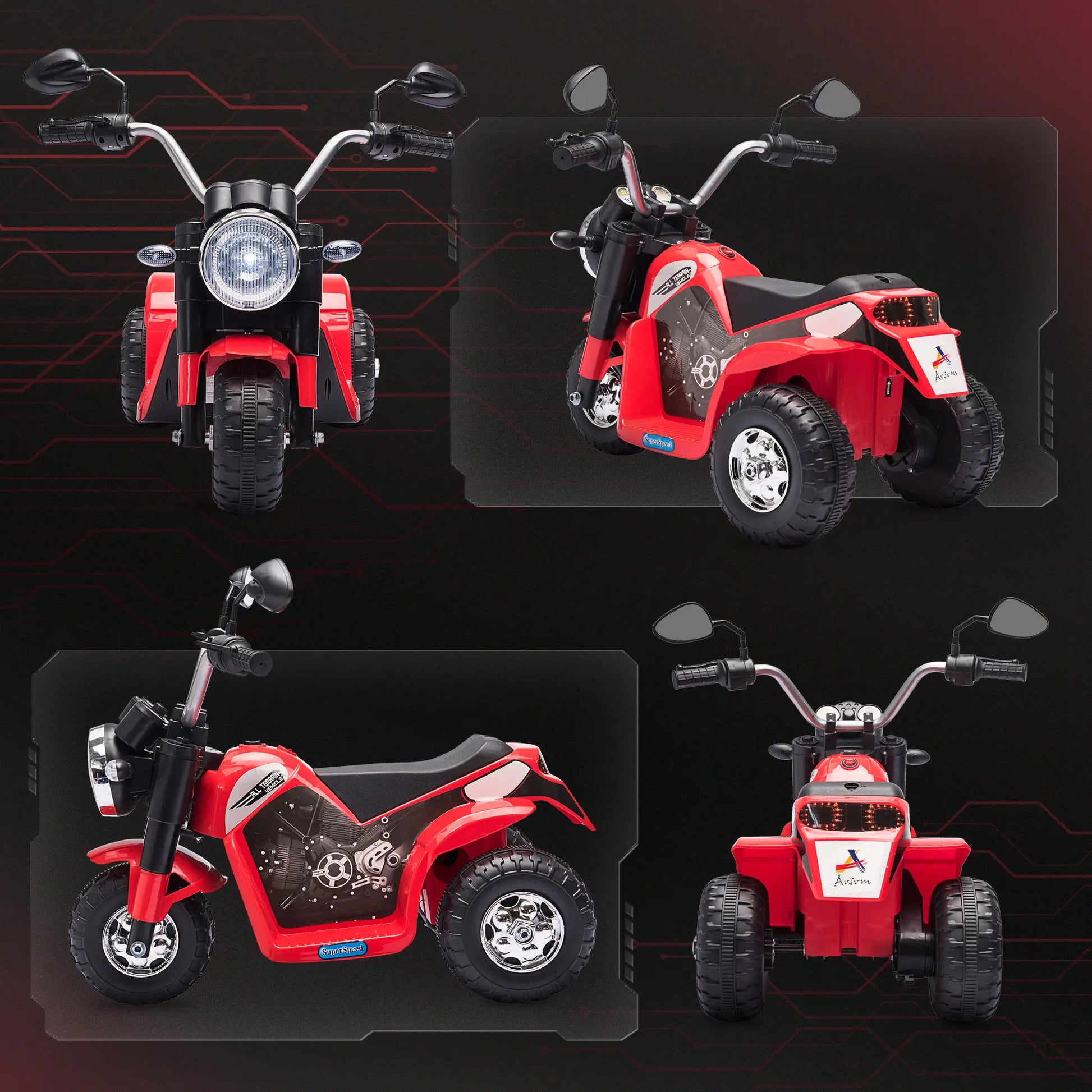 Kids Electric Motorcycle 6V, 18-36 Months, Red Electric Motorcycles at Gallery Canada