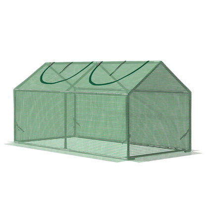47" x 24" x 24" Portable Mini Greenhouse, Steel Frame, PE Cover, Green Mini Greenhouses at Gallery Canada