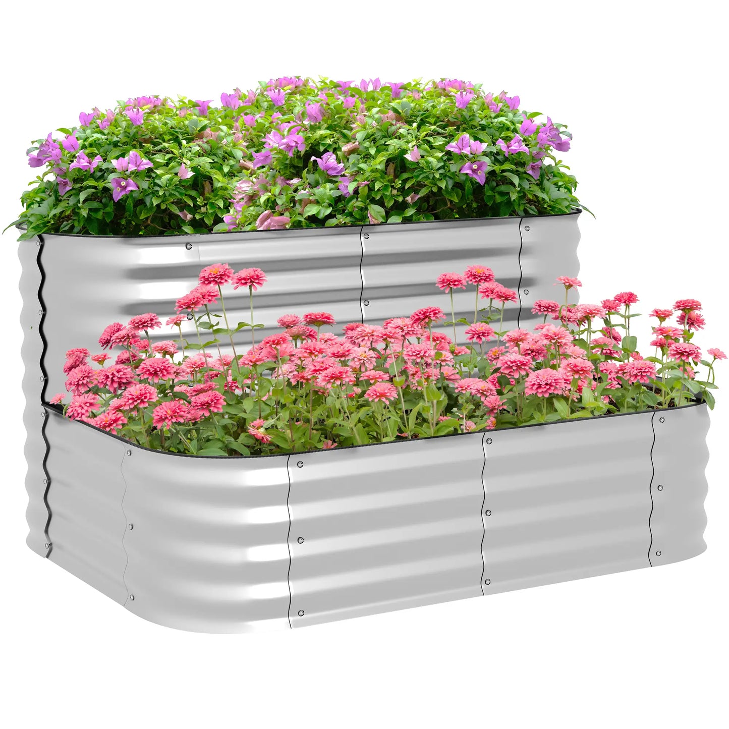 4'x3'x1' Outdoor Raised Garden Bed, 2-Tier Galvanized Planter Box Galvanized Planter Boxes at Gallery Canada