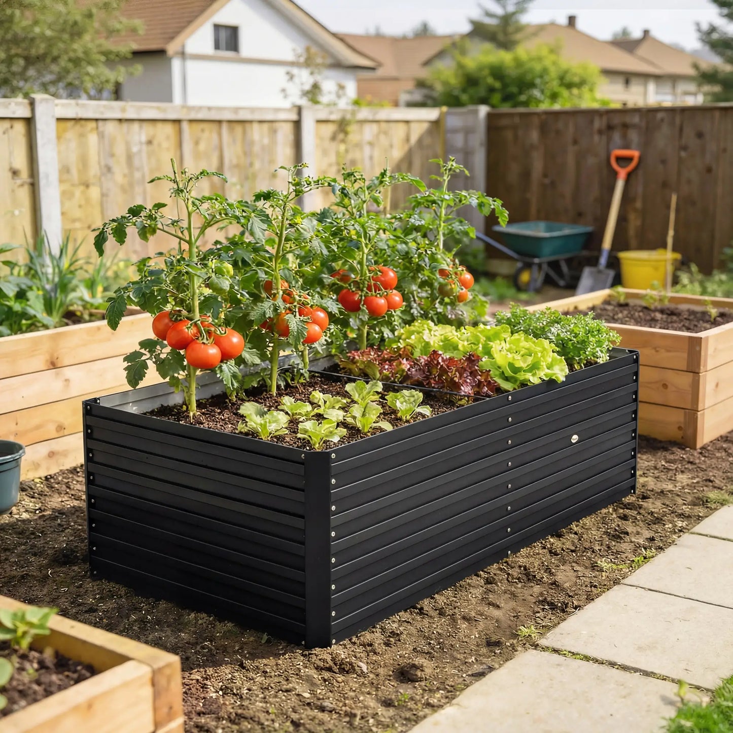 5' x 3' x 2' Galvanized Raised Garden Bed, Black Planter Box, Black Galvanized Planter Boxes at Gallery Canada