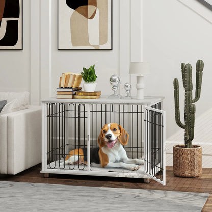 Dog Crate Furniture, Washable Cushion, Adjustable Feet, Medium Size, Grey Houses, Kennels & Pens at Gallery Canada