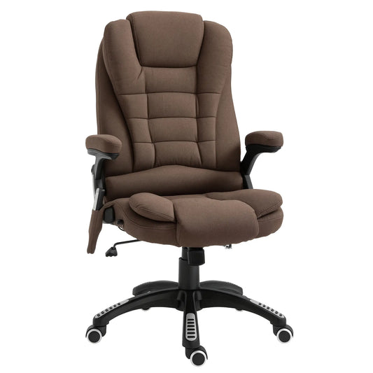 Reclining Massage Office Chair, High Back, Swivel Wheels, Brown Massage Chairs Brown at Gallery Canada