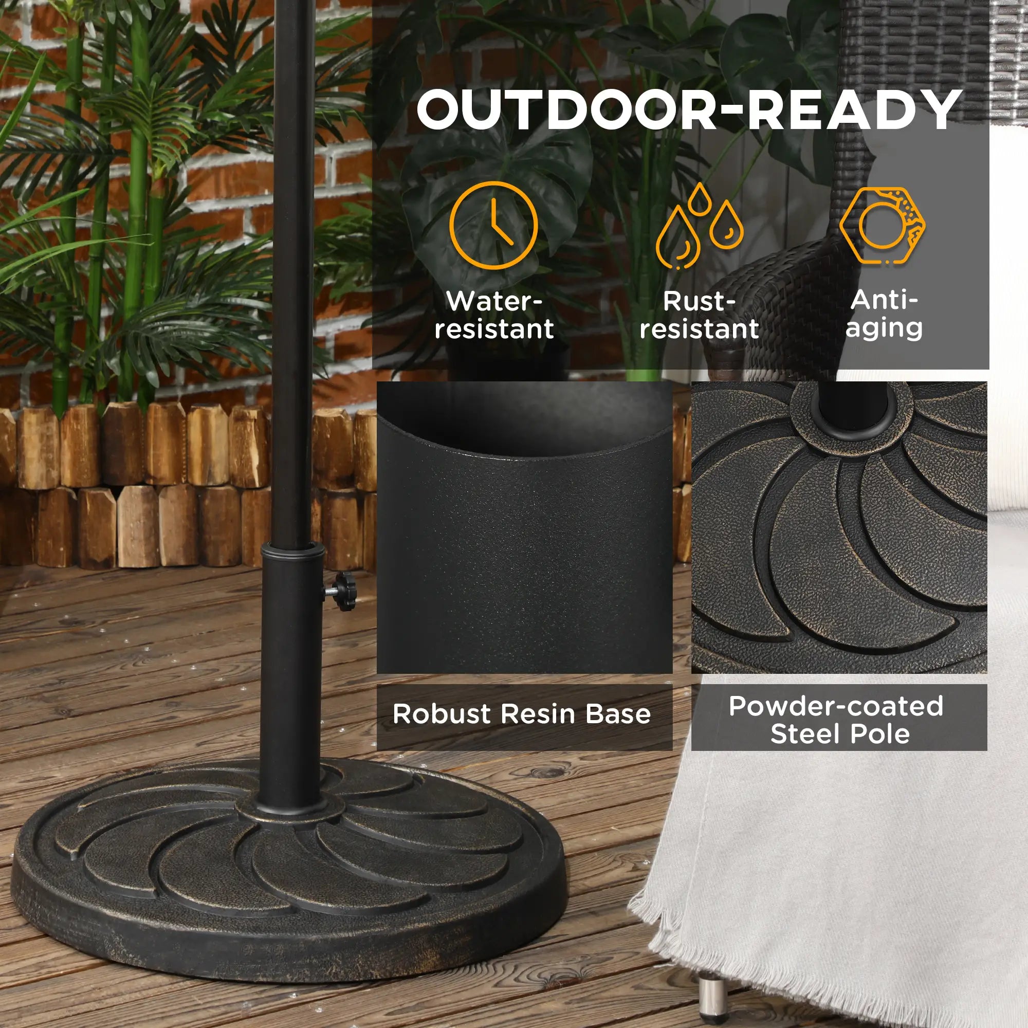 40 lb Heavy Duty Patio Umbrella Base, 21