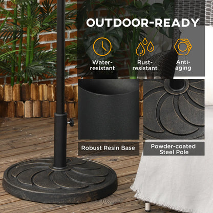 40 lb Heavy Duty Patio Umbrella Base, 21" Round, Bronze Umbrella Bases at Gallery Canada