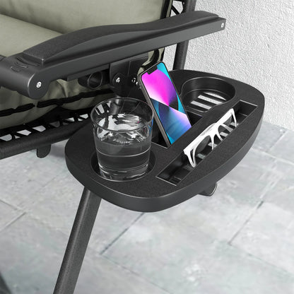 Reclining Zero Gravity Chair, Adjustable Backrest, Folding Sun Lounger, Removable Cushion, Grey Lounger Chairs at Gallery Canada