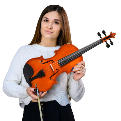 4/4 Violin, Maple Wood, Full Accessories Set, Storage Box, Orange Electronic Musical Pianos at Gallery Canada